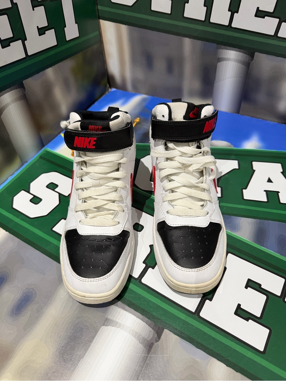 Nike Court Borough Mid 2 White Basketball Shoes Sneakers